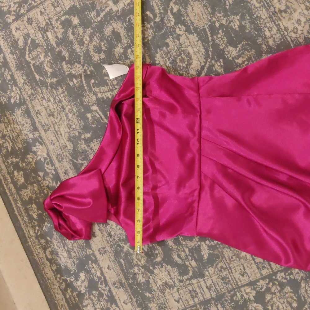 New!Aidan by Aidan MattoxSatin Bow One-Shoulder Mini Dress Sz 8 - Picture 13 of 16